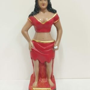 IMAGEM EM GESSO POMBO GIRA MARIA FARRAPO ROUPA VERMELHA 22CM
