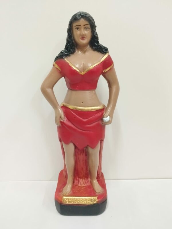 IMAGEM EM GESSO POMBO GIRA MARIA FARRAPO ROUPA VERMELHA 22CM