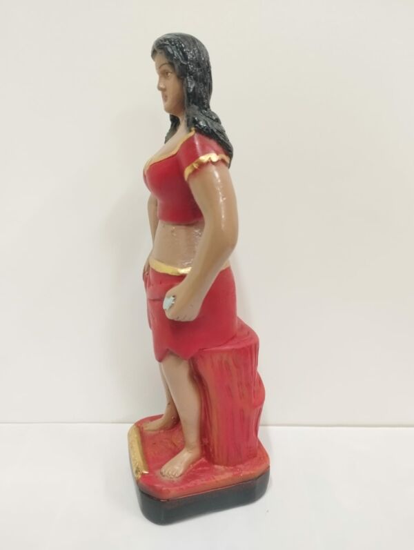 IMAGEM EM GESSO POMBO GIRA MARIA FARRAPO ROUPA VERMELHA 22CM - Image 2