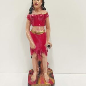 IMAGEM EM GESSO POMBO GIRA MARIA FARRAPO ROUPA VERMELHA 22 CM - PAULISTA