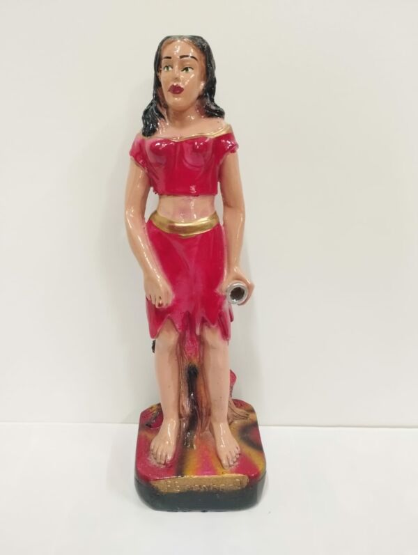 IMAGEM EM GESSO POMBO GIRA MARIA FARRAPO ROUPA VERMELHA 22 CM - PAULISTA