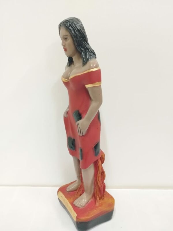 IMAGEM EM GESSO POMBO GIRA MARIA MULAMBO DA LIXEIRA ROUPA VERMELHA  22CM - Image 2
