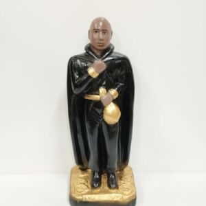 IMAGEM EM GESSO EXU DO OURO ROUPA PRETA 21CM