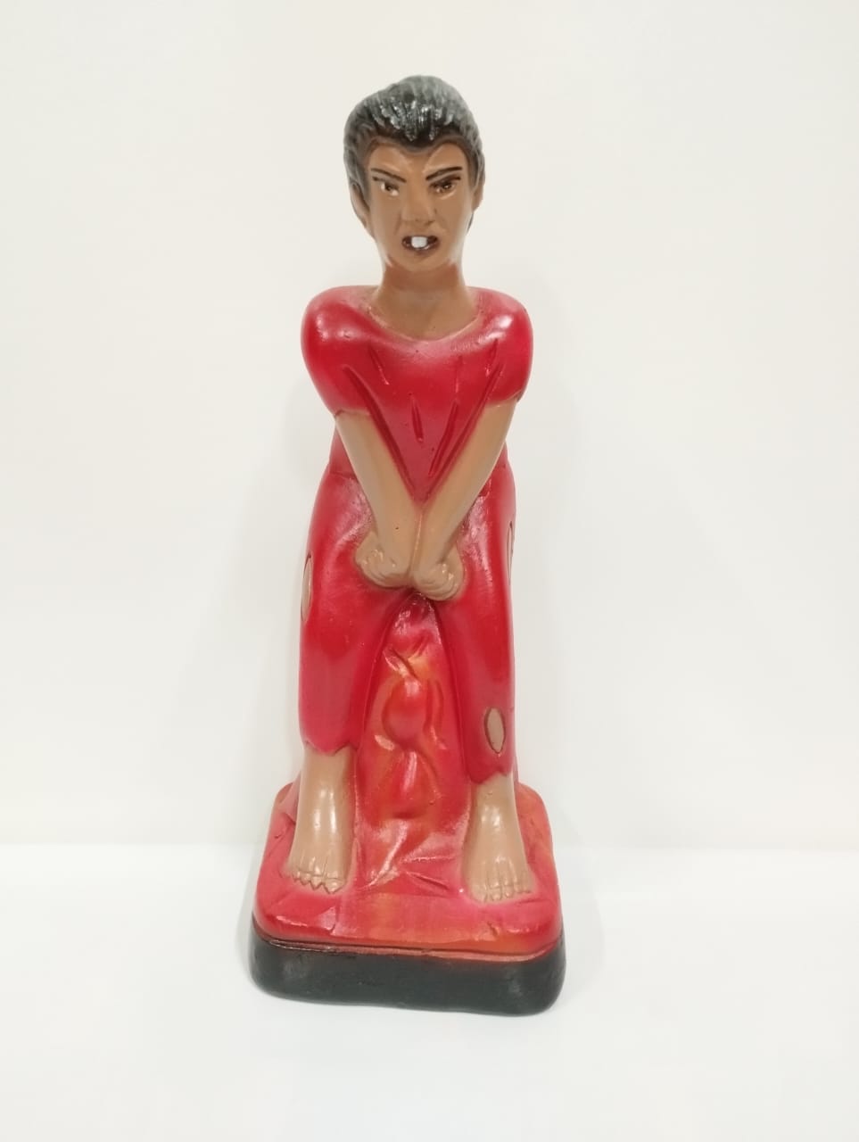 IMAGEM EM GESSO EXU TIRIRI 20 CM - MODELO 001