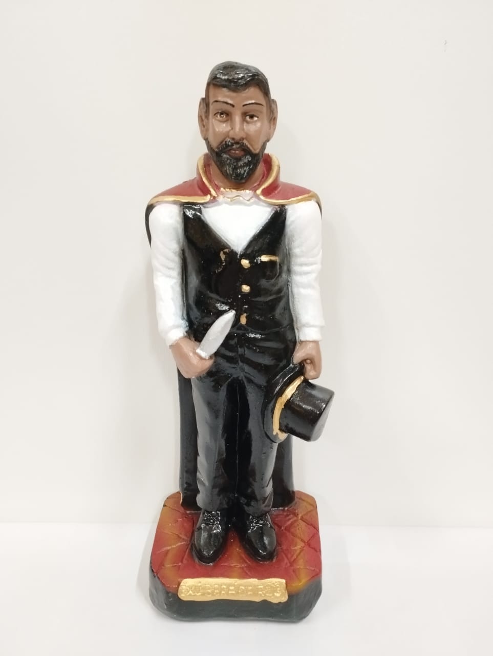 IMAGEM EM GESSO EXU BARA DA RUA 22 CM