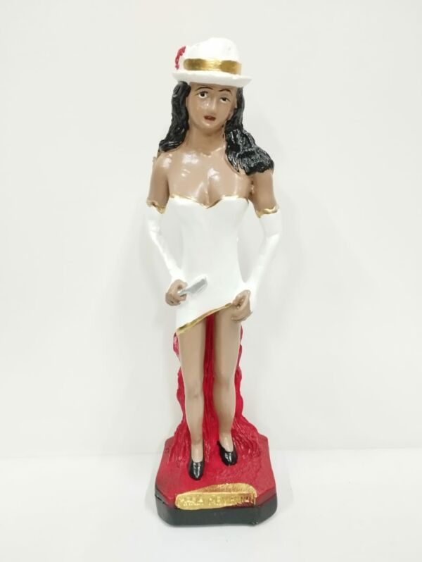 IMAGEM EM GESSO MARIA NAVALHA  VESTIDO BRANCO 21CM