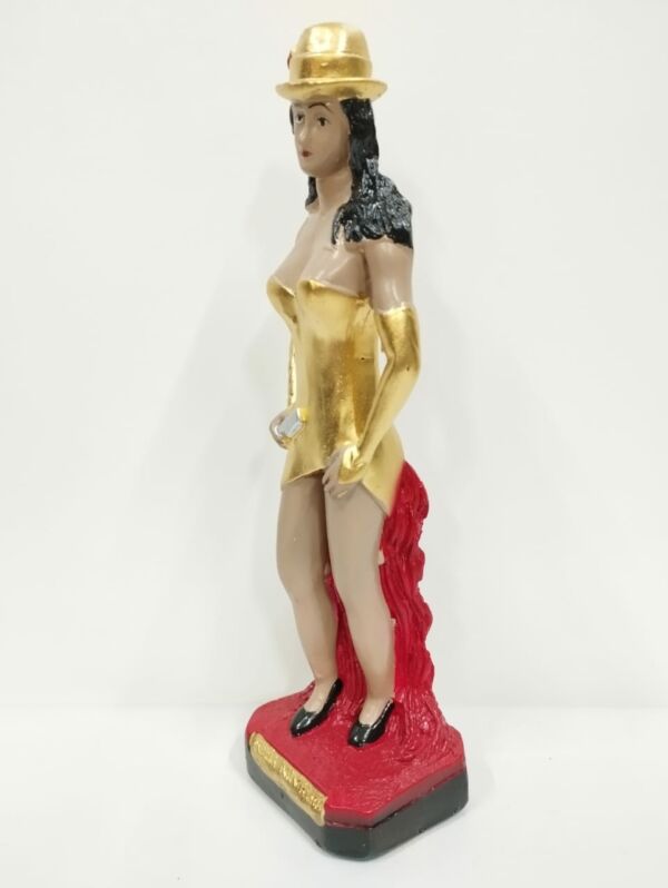 IMAGEM EM GESSO MARIA NAVALHA  VESTIDO DOURADO 21 CM - Image 2