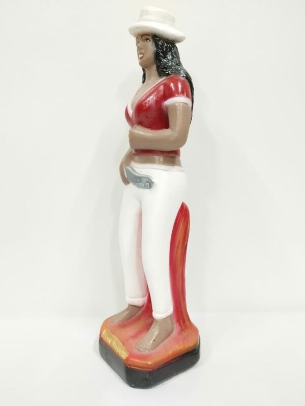 IMAGEM EM GESSO MARIA NAVALHA  CALÇA BRANCA BLUSA VERMELHA 22 CM - Image 2