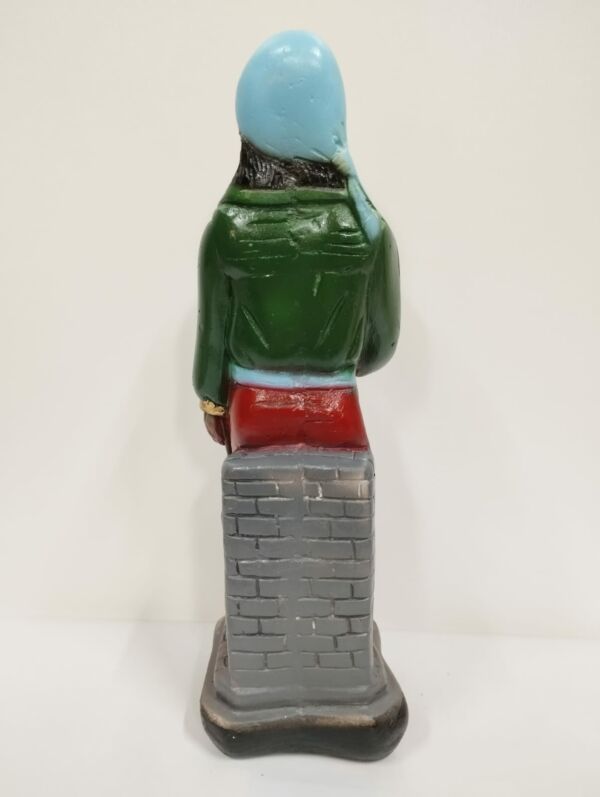 IMAGEM EM GESSO CIGANO CAMISA VERDE PANO AZUL CLARO 23CM - Image 3