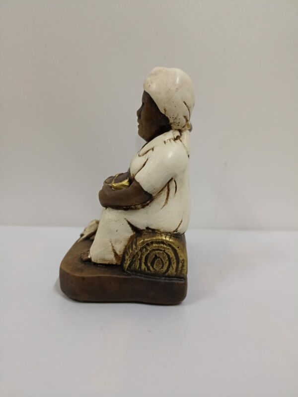 IMAGEM EM GESSO CASAL DE PRETO VELHO 13 CM - Imagem 2