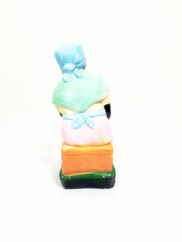 IMAGEM EM GESSO PRETA VELHA VÓ LUZIA SENTADA 17 CM - PAULISTA - Imagem 2
