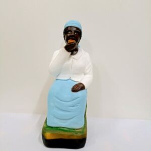 IMAGEM EM GESSO PRETA VELHA MÃE MARIA 16CM