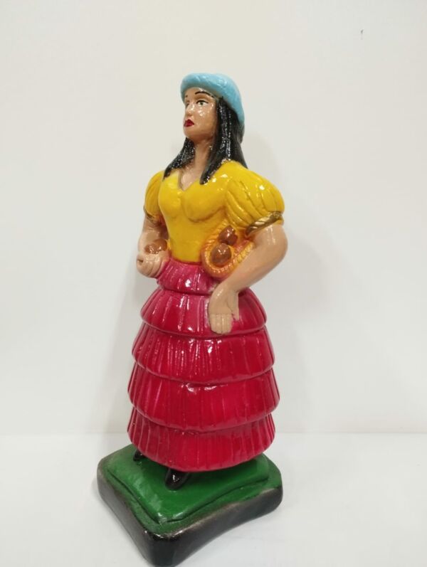 IMAGEM GESSO BAIANA MARIA QUITERIA 22CM - PAULISTA - Imagem 2