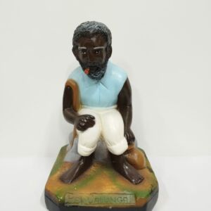 IMAGEM EM GESSO PRETO VELHO PAI CALUNGA 17 CM