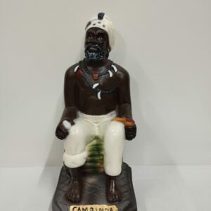IMAGEM EM GESSO PRETO VELHO PAI CAMBINDA 18 CM