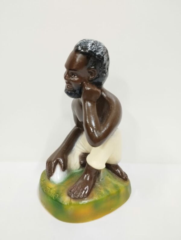 IMAGEM EM GESSO PRETO VELHO PAI JOÃO 16CM - Imagem 2