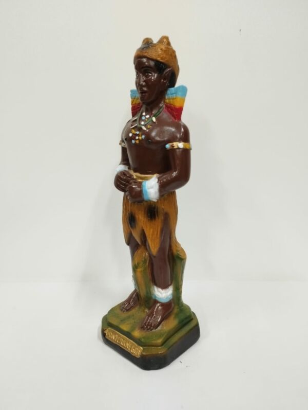 IMAGEM EM GESSO CABOCLO PANTERA NEGRA 22CM - Imagem 2