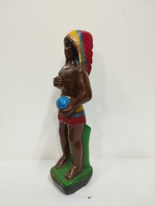 IMAGEM EM GESSO CABOCLO GIRA MUNDO 20 CM - PAULISTA - Imagem 2