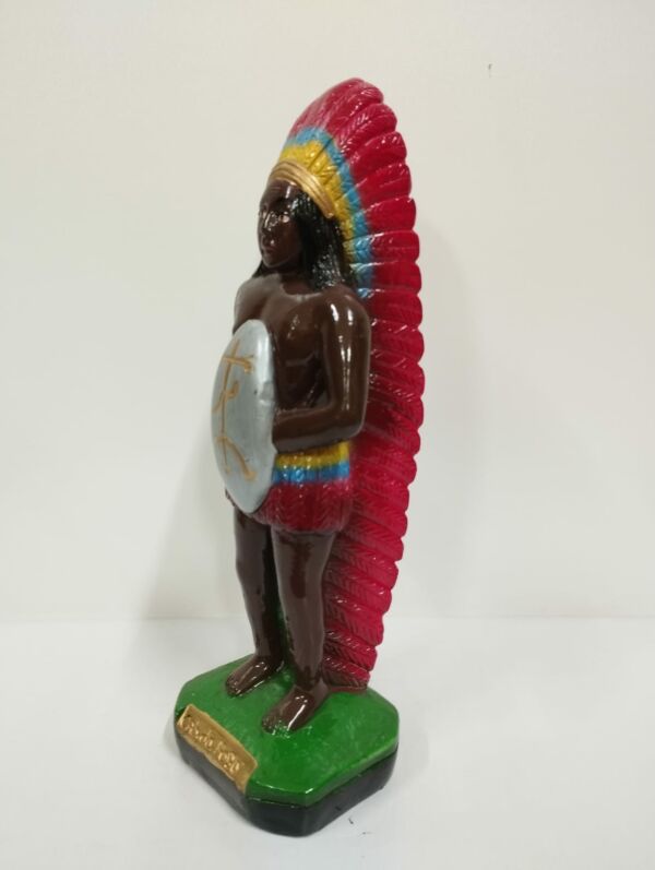 IMAGEM EM GESSO CABOCLO DO FOGO 22CM MODELO 002 - PAULISTA - Imagem 2