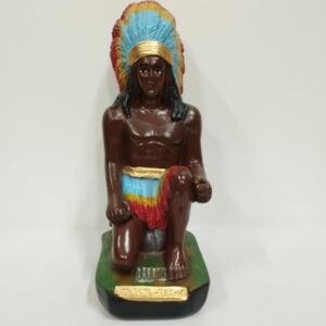 IMAGEM EM GESSO CABOCLO SETE FLECHAS 18 CM