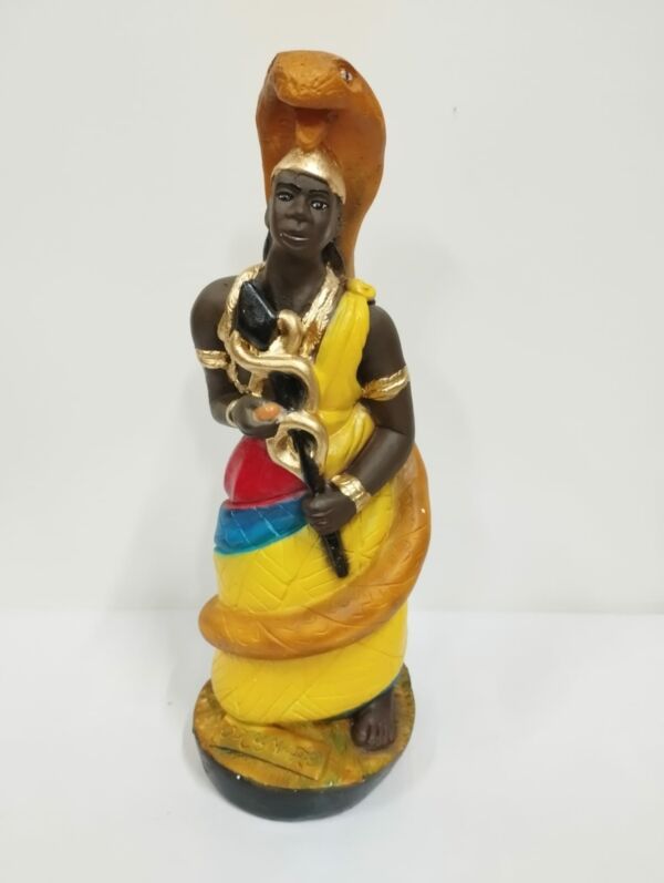 IMAGEM EM GESSO ORIXÁ OXUMARÊ 24 CM