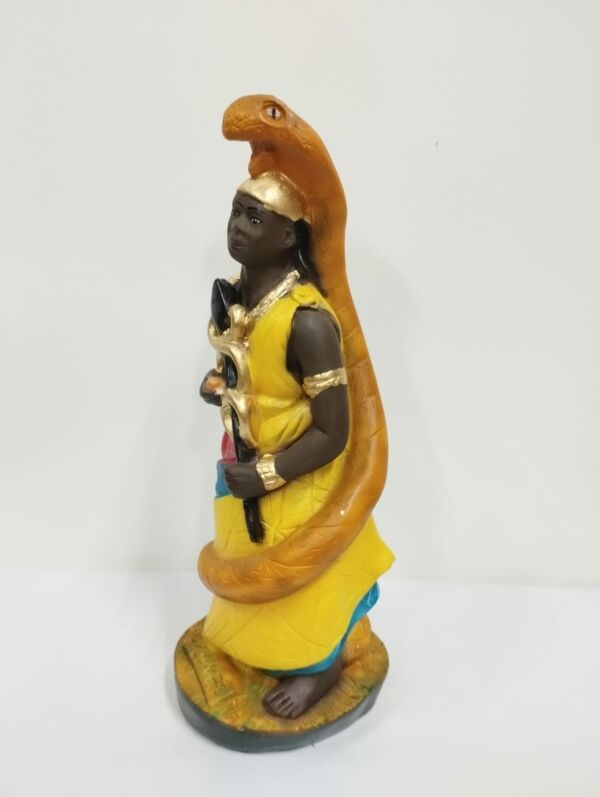 IMAGEM EM GESSO ORIXÁ OXUMARÊ 24 CM - Imagem 2