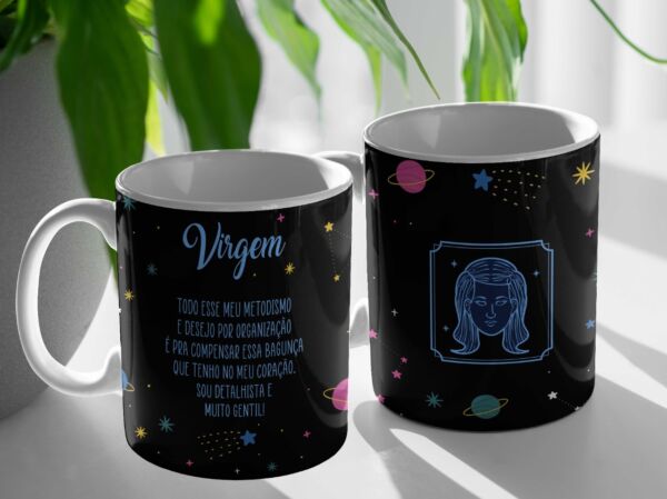 XICARA DE PORCELANA 325ML SIGNO VIRGEM REF0012 - CASA FÉ