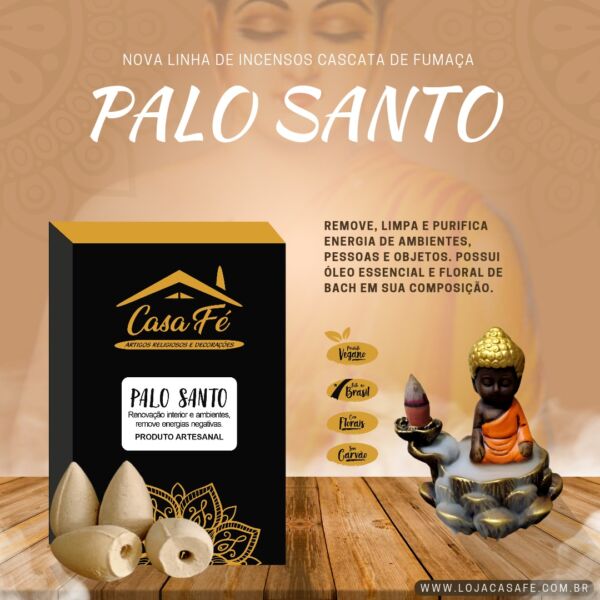 INCENSO CASCATA PALO SANTO CX C/12 - CASA FÉ - Image 2