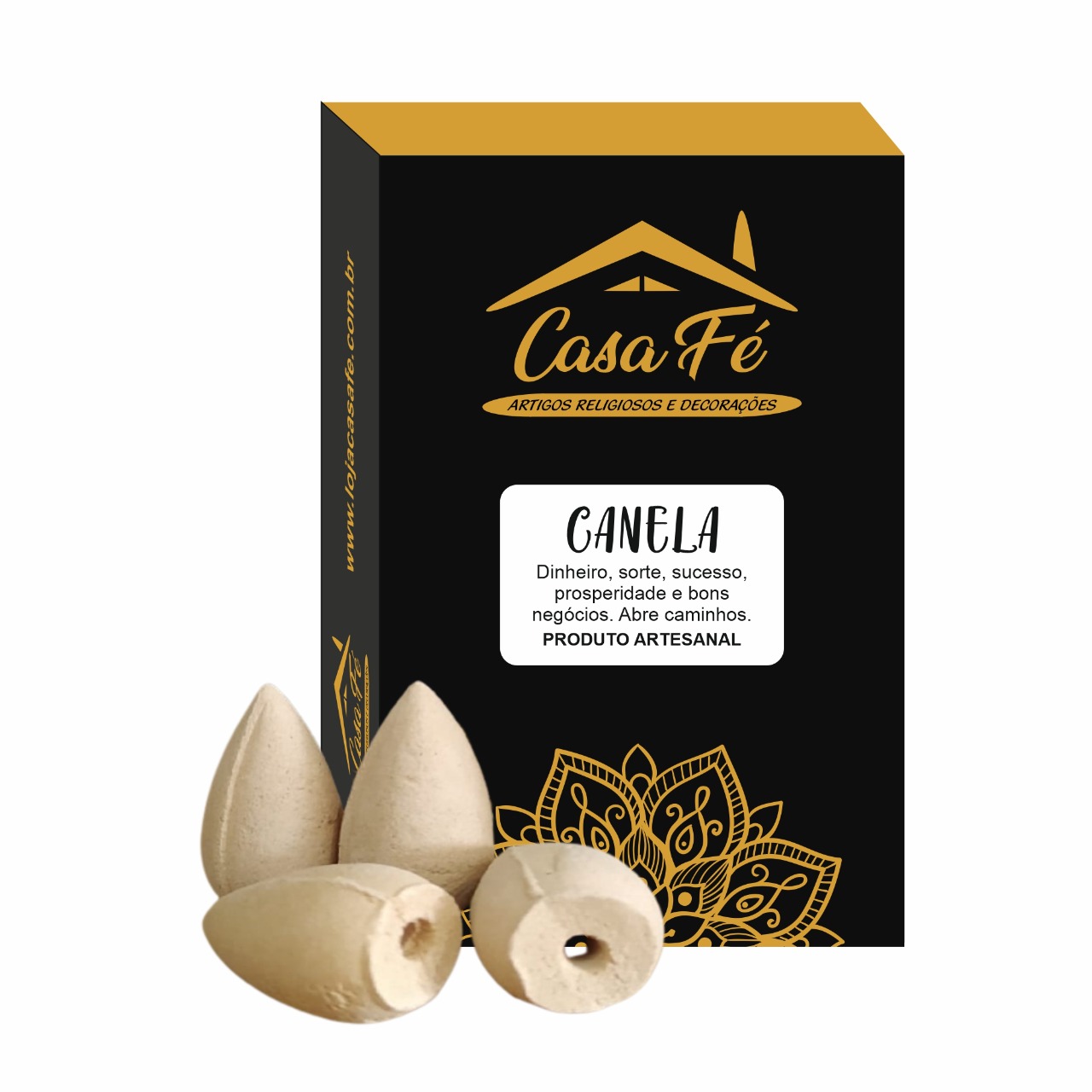 INCENSO CASCATA CANELA CX C/12 - CASA FÉ