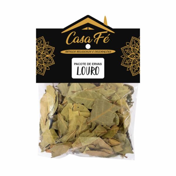 PACOTE DE ERVAS FOLHAS DE LOURO 5G - CASA FÉ