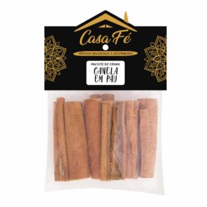 PACOTE DE ERVAS CANELA EM PAU 10G - CASA FÉ