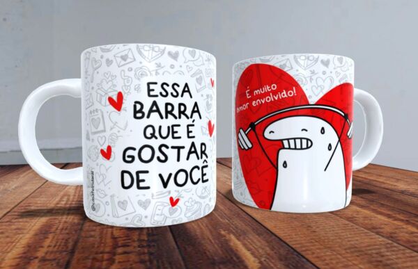 XÍCARA DE PORCELANA 325 ML DIA DOS NAMORADOS FLORK REF0075 - CASA FÉ