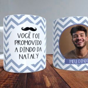 XICARA DE PORCELANA 325ML PADRINHO REF0095 - CASA FÉ