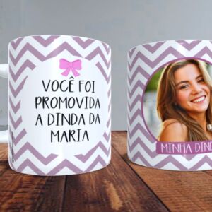 XICARA DE PORCELANA 325ML MADRINHA REF0096 - CASA FÉ