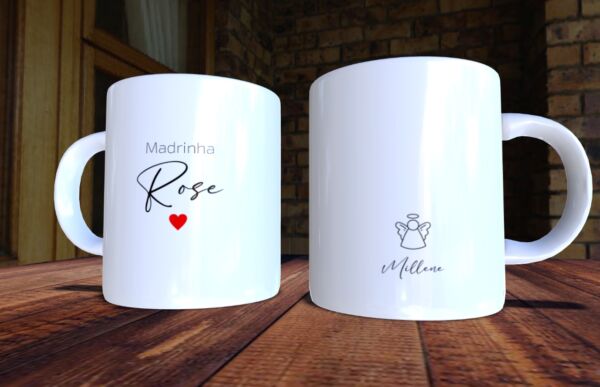 XICARA DE PORCELANA 325ML MADRINHA REF0100 - CASA FÉ