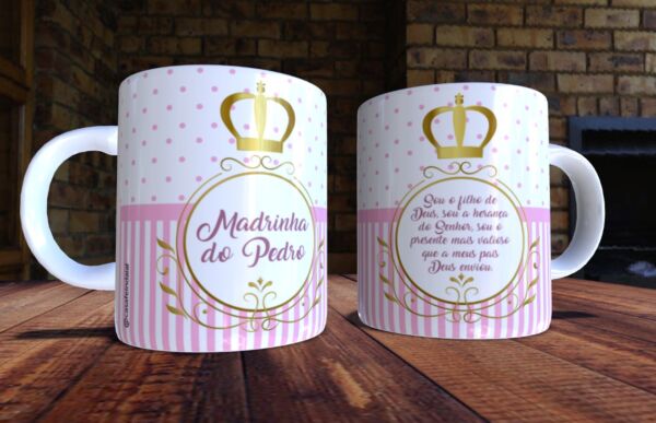 XICARA DE PORCELANA 325ML MADRINHA REF0101 - CASA FÉ