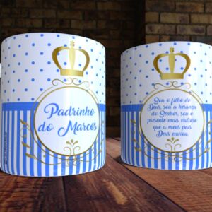 XICARA DE PORCELANA 325ML PADRINHO REF0102 - CASA FÉ