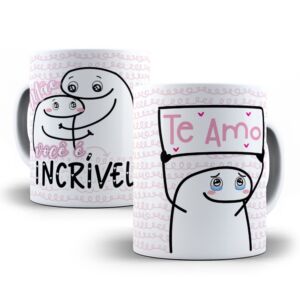 XICARA DE PORCELANA 325ML FLORK DIA DAS MÃES REF0126 - CASA FÉ