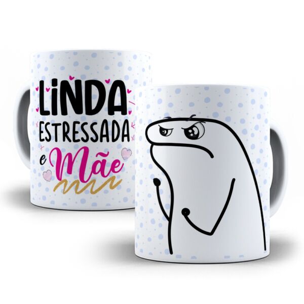 XICARA DE PORCELANA 325ML FLORK DIA DAS MÃES REF0128 - CASA FÉ - Imagem 2