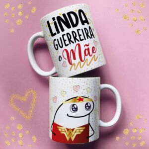 XICARA DE PORCELANA 325ML FLORK DIA DAS MÃES REF0129 - CASA FÉ