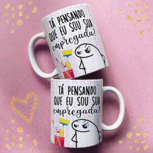 XICARA DE PORCELANA 325ML FLORK DIA DAS MÃES REF0132 - CASA FÉ