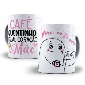 XICARA DE PORCELANA 325ML FLORK DIA DAS MÃES REF0134 - CASA FÉ