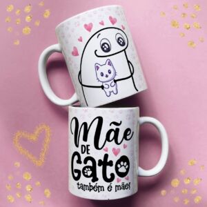 XICARA DE PORCELANA 325ML FLORK DIA DAS MÃES REF0135 - CASA FÉ