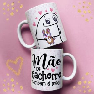 XICARA DE PORCELANA 325ML FLORK DIA DAS MÃES REF0136 - CASA FÉ