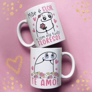 XICARA DE PORCELANA 325ML FLORK DIA DAS MÃES REF0137 - CASA FÉ