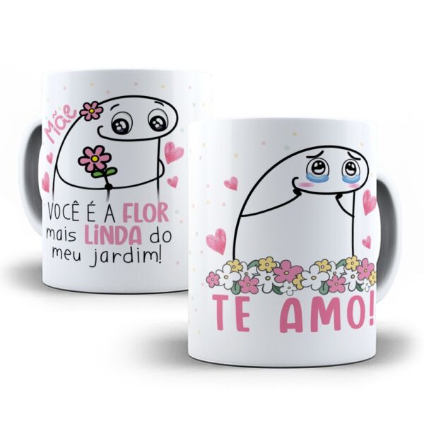 XICARA DE PORCELANA 325ML FLORK DIA DAS MÃES REF0138 - CASA FÉ - Imagem 4