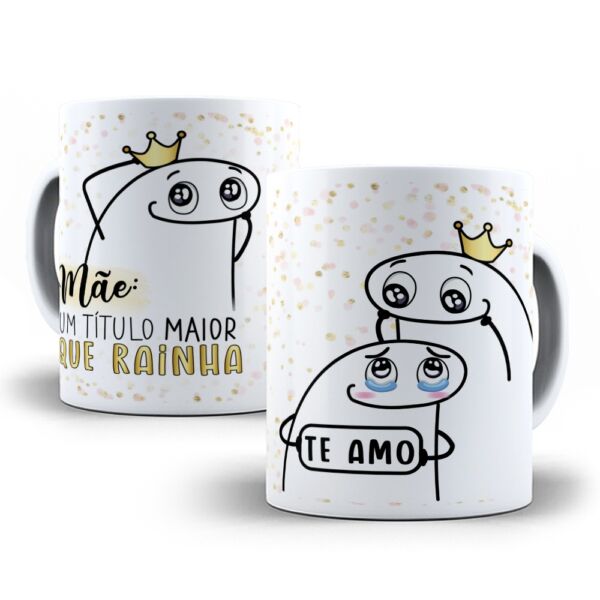 XICARA DE PORCELANA 325ML FLORK DIA DAS MÃES REF0139 - CASA FÉ - Imagem 3