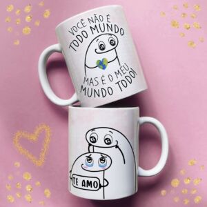 XICARA DE PORCELANA 325ML FLORK DIA DAS MÃES REF0140 - CASA FÉ
