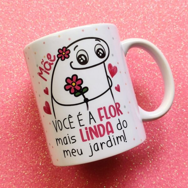 XICARA DE PORCELANA 325ML FLORK DIA DAS MÃES REF0138 - CASA FÉ - Imagem 2