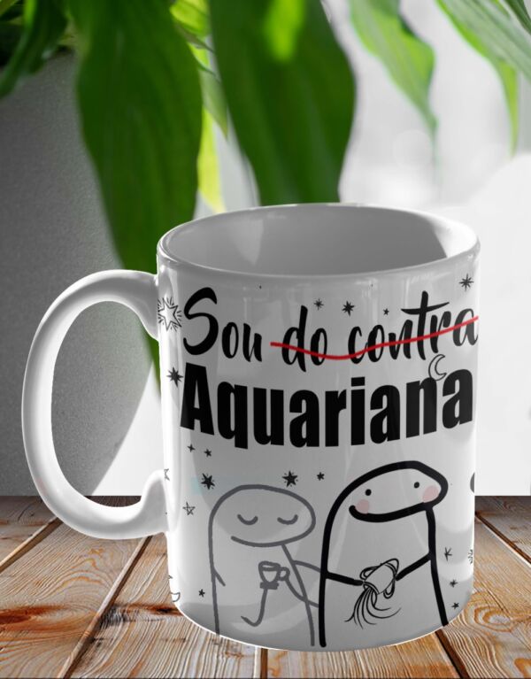 XICARA DE PORCELANA 325ML FLORK SIGNO AQUARIO REF0143 - CASA FÉ - Image 2